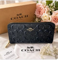 Coach F53834 B-Accordion Wallet in Signature Leather – Blac