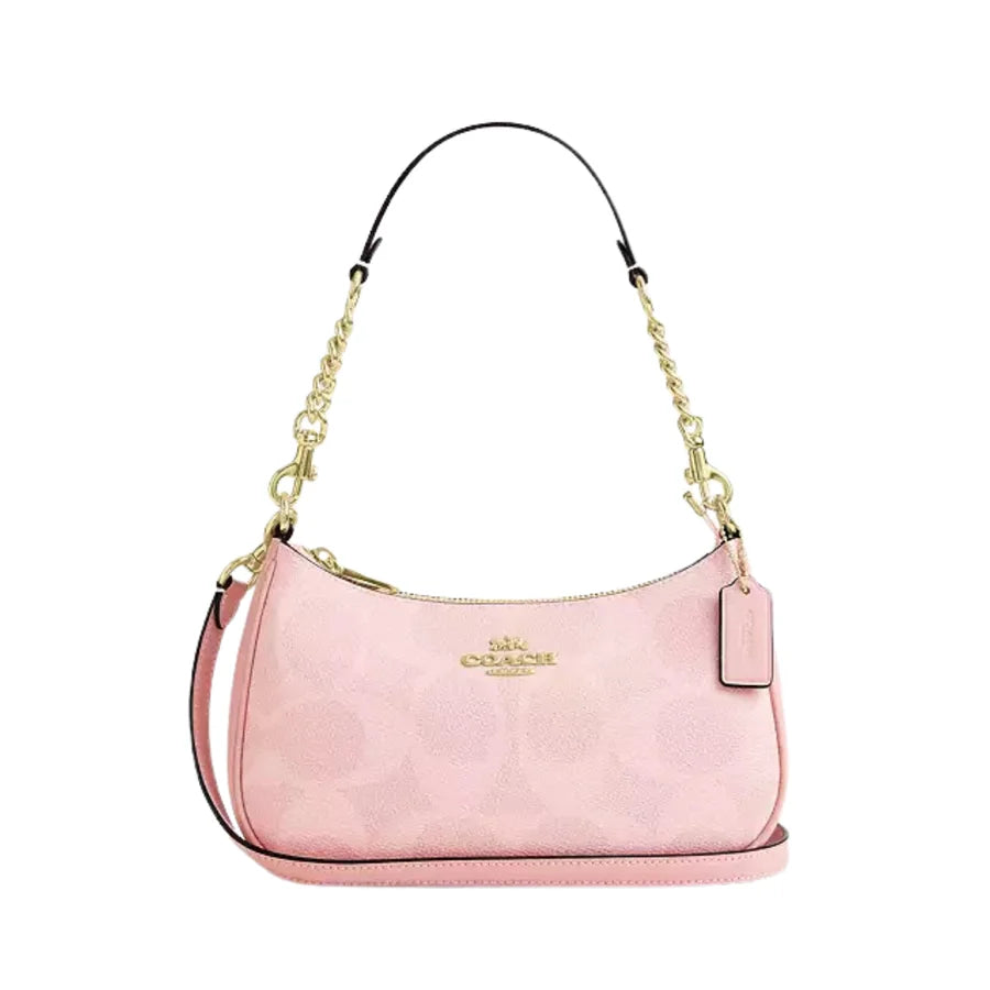 Coach Teri Shoulder Bag Pink Smooth Leather - CAL51
