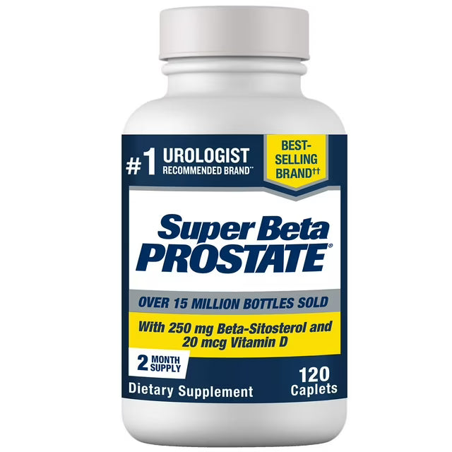 Super Beta Prostate Male Supplement with 250 mg. Beta-Sitosterol Caplets 120