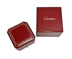 Cartier Signature Love Ring Box Red Travel Case Empty Gift Box