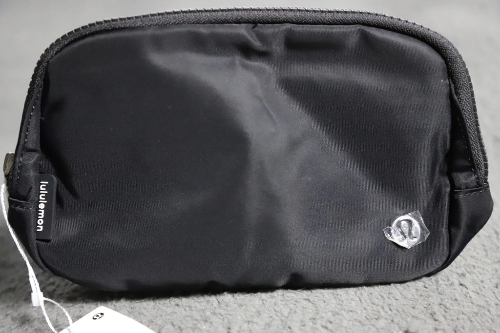 NWT Lululemon Everywhere Belt Bag 1L Black/White Wordmark Crossbody Waist Pack