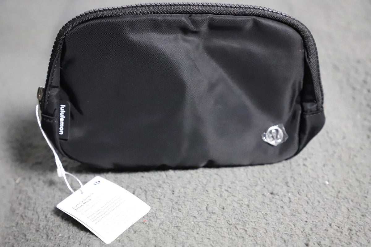 NWT Lululemon Everywhere Belt Bag 1L Black/White Wordmark Crossbody Waist Pack