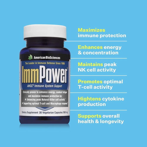 2 X American Biosciences, ImmPower� AHCC�, 500 mg, 30 Vegetarian Capsules