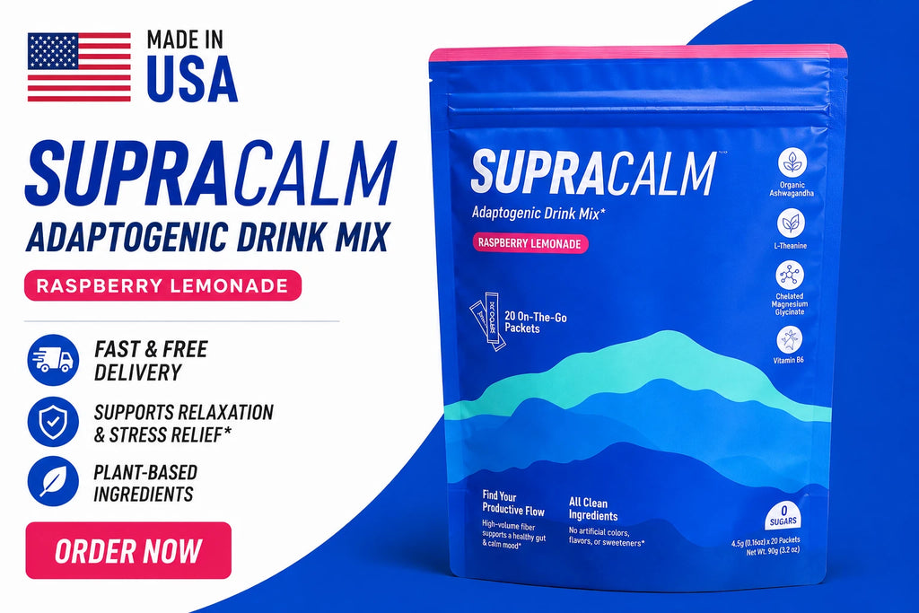 Share Supracalm Powdered Drink Mix 20 Servings/ Pack Raspberry Lemonade