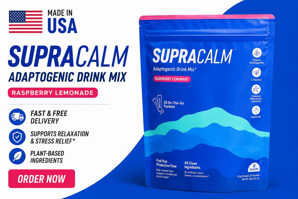 Share Supracalm Powdered Drink Mix 20 Servings/ Pack Raspberry Lemonade