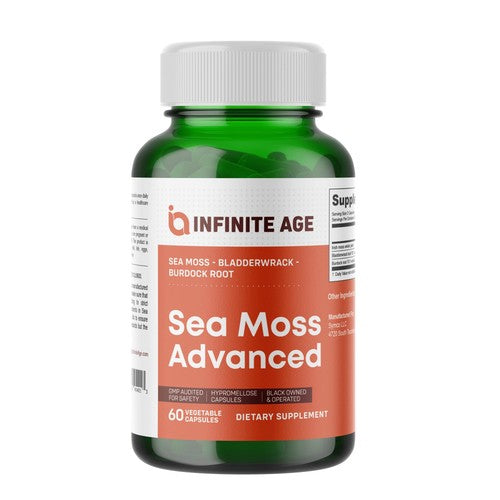 INFINITE AGE 1250mg Sea Moss Advanced Superfood Capsules, 60 Count - High-Pot