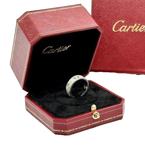 Cartier Signature Love Ring Box Red Travel Case Empty Gift Box